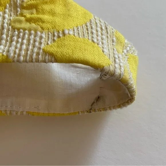 Lafayette 148 Sleeveless Dress in Yellow and White Size 12 Stunning Pattern - Picture 6 of 9